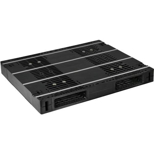 ■NPC プラスチックパレットAZTR-1210-2FFWE-RR 両面二方差し 黒〔品番:AZTR12102FFWERR〕【4328320:0】[法人・事業所限定][外直送元][店頭受取不可]