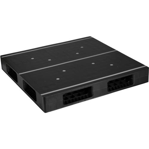 ■NPC プラスチックパレットAZFR-1111FE-RR 両面四方差し 黒〔品番:AZFR1111FERR〕【4356472:0】[法人・事業所限定][外直送元][店頭受取不可]