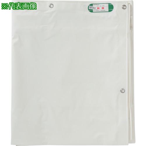 ■萩原 国産塩ビ防炎シート 養生用 ホワイト 10m×10m〔品番:KEB1010〕【4377080:0】[送料別途見積り][掲外取寄][店頭受取不可]