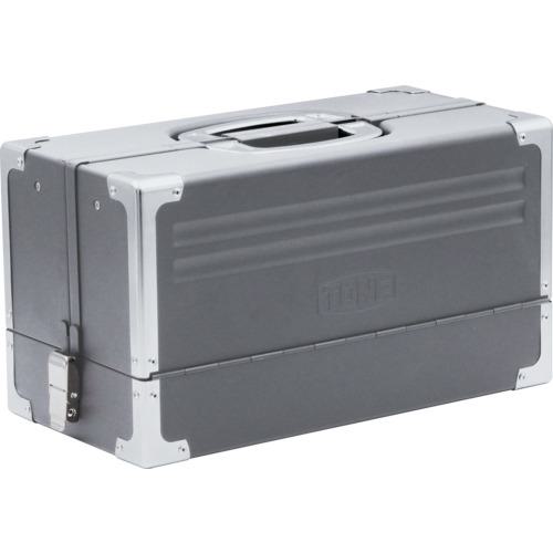 ■TONE ツールケース シルバー 両開きケースタイプ スチール〔品番:BX331SVX〕【4424574:0】[送料別途見積り][掲外取寄][店頭受取不可]