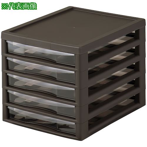 ■JEJアステージ アプロスB4 浅5段 ダークブラウン《4個入》〔品番:APLOSB4ASA5DB〕【4468583×4:0】[送料別途見積り][法人・事業所限定][外直送][店頭受取不可]