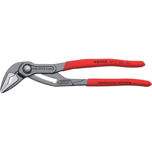 ■KNIPEX ウォーターポンププライヤー コブラES(エクストラスリム) 250mm〔品番:8751250〕【4469429:0】[店頭受取不可]