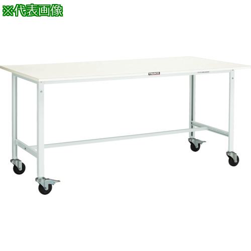 ■TRUSCO 軽荷重作業台(150kg)AE型 1200X750XH809 φ100キャスター付 ヤンググリーン色〔品番:AE1200C100YG〕【4542754:0】[法人・事業所限定][直送元][店頭受取不可]