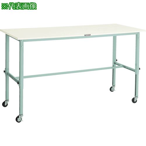 ■TRUSCO 軽荷重作業台高さ調節式(80kg)AEM型 1500X750XH719~1019 φ75キャスター付 ホワイト色〔品番:AEM1500C75W〕【4543271:0】[法人・事業所限定][直送元][店頭受取不可]