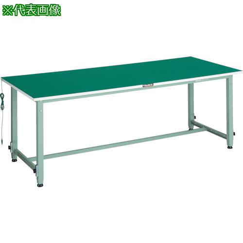■TRUSCO 軽荷重作業台高さ調節式(150kg)AEM型 1500X750XH652~952 帯電防止マット張り ホワイト色〔品番:AEM1500DW〕【4543289:0】[法人・事業所限定][直送元][店頭受取不可]