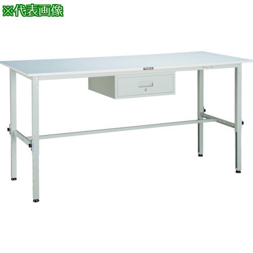 ■TRUSCO 軽荷重作業台高さ調節式(150kg)AEM型 1800X900XH650~950 1段引出付 ホワイト色〔品番:SAEM1809F1W〕【4546911:0】[法人・事業所限定][直送元][店頭受取不可]