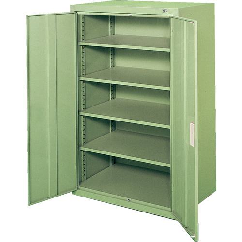 ■OS ロッカーS 両開 最大積載量500kg 棚板4枚(若草色)〔品番:1200S〕【4570995:0】[法人・事業所限定][直送元][店頭受取不可]