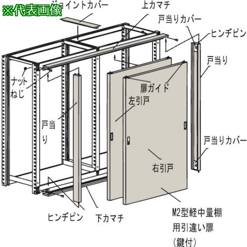■TRUSCO M2型棚用引違い扉 W1800XH1800〔品番:KM266〕【4613953:0】[法人・事業所限定][直送元][店頭受取不可]｜ホームセンターバロー　店
