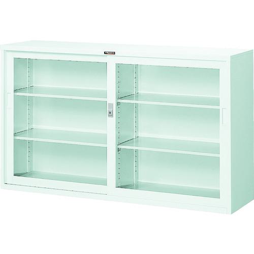 ■TRUSCO スタンダード書庫(D400) ガラス引違 1500XH880 W色〔品番:W305G〕【4627512:0】[法人・事業所限定][直送元][店頭受取不可]｜ホームセンターバロー　店