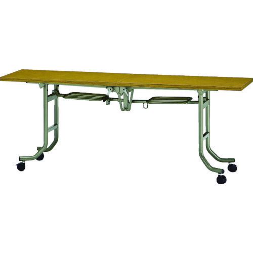■TRUSCO フライトテーブル 1800X450XH700 チーク〔品番:FLT1845〕【4645740:0】[送料別途見積り][法人・事業所限定][直送][店頭受取不可]