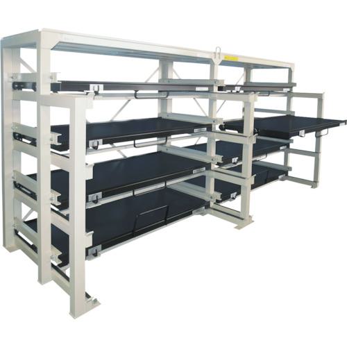 ■日向 フルスライド式収納棚 スライダーラック N10W-1500×800×300H〔品番:N10W1500〕【4646983:0】[送料別途見積り][法人・事業所限定][直送][店頭受取不可]