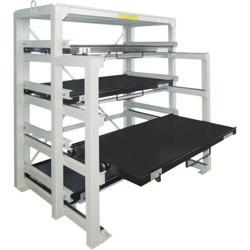 ■日向 フルスライド式収納棚 スライダーラック N5S-1500&times;800&times;300H〔品番:N5S1500〕【4647041:0】[送料別途見積り][法人・事業所限定][直送][店頭受取不可]｜ホームセンターバロー　店