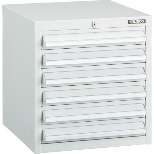 ■TRUSCO LVR型キャビネット 392X412XH420 引出6段 W〔品番:LVR421W〕【4652266:0】[店頭受取不可]｜ホームセンターバロー　店
