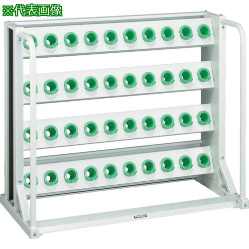 ■TRUSCO ツーリングラック BT・NT40兼用 21個収納 ロック付 ヤンググリーン色〔品番:VTL37YG〕【4652746:0】[送料別途見積り][法人・事業所限定][直送][店頭受取不可]
