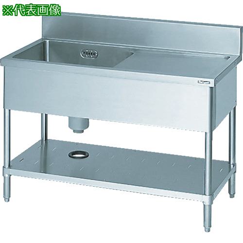 ■Maruzen 一槽水切付シンク1000&times;450&times;800左側水切り(ホース付)〔品番:BSM1104L〕【4655427:0】[法人・事業所限定][直送元][店頭受取不可]｜ホームセンターバロー　店