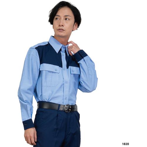 ■岡潮 警備シャツ 1820(春夏秋)ユニセックス S〔品番:1820S〕【4662485:0】[送料別途見積り][掲外取寄][店頭受取不可]