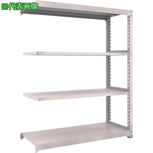 ■TRUSCO スチールラック M3型中量棚 1500X571XH2100 4段 連結 ネオグレー〔品番:M37564B〕【4666182:0】[店頭受取不可]｜ホームセンターバロー　店