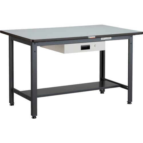 ■TRUSCO 中荷重作業台(500kg)AEW型 1200X750XH740 薄型1段引出付 ダークグレー色〔品番:AEWR1275UDK1〕【4667751:0】[法人・事業所限定][直送元][店頭受取不可]｜ホームセンターバロー　店