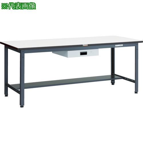 ■TRUSCO 中荷重作業台(500kg)AEW型 1800X750XH740 薄型1段引出付 ダークグレー色〔品番:AEWR1875UDK1〕【4667760:0】[法人・事業所限定][直送元][店頭受取不可]
