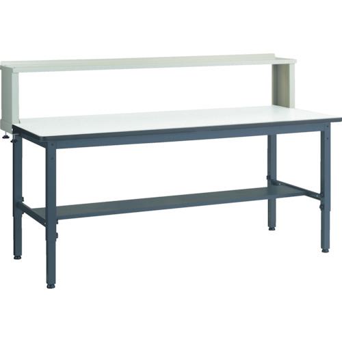 ■TRUSCO 軽荷重作業台高さ調節式(250kg)AWM型 1800X750XH1004~1214(全高) 上棚付 ダークグレー色〔品番:AWMR1875YURB〕【4667875:0】[法人・事業所限定][直送元][店頭受取不可]｜ホームセンターバロー　店