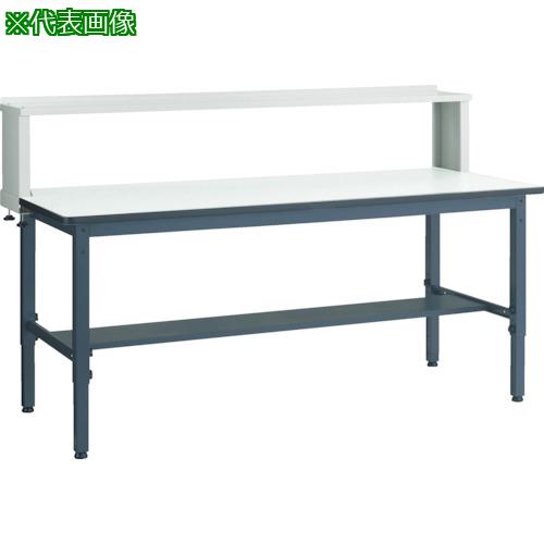 ■TRUSCO 軽荷重作業台高さ調節式(250kg)AWM型 1800X900XH1004~1214(全高) 上棚付 ダークグレー色〔品番:AWMR1890YURB〕【4667883:0】[法人・事業所限定][直送元][店頭受取不可]