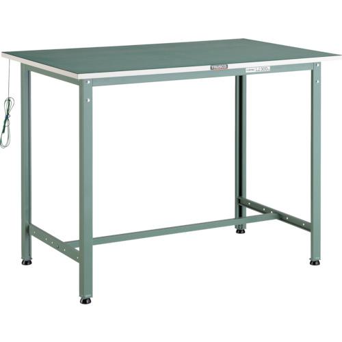 ■TRUSCO 軽荷重立作業台(300kg)HAE型 1200X600XH902 帯電防止マット張り グリーン色〔品番:HAE1260D〕【4669436:0】[法人・事業所限定][直送元][店頭受取不可]