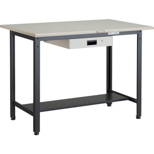■TRUSCO 中荷重立作業台(500kg)HAEW型 1200X750XH885 薄型1段引出付 ダークグレー色〔品番:HAEWS1275UDK1〕【4669924:0】[法人・事業所限定][直送元][店頭受取不可]｜ホームセンターバロー　店