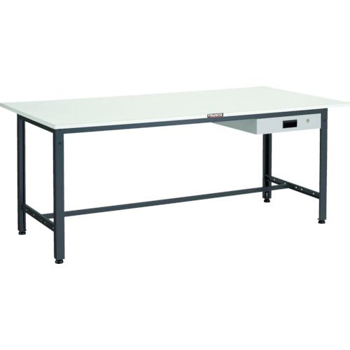 ■TRUSCO 軽荷重作業台(400kg)LEW型 1800X900XH740 薄型1段引出付 ダークグレー色〔品番:LEWR1809UDK1〕【4671392:0】[法人・事業所限定][直送元][店頭受取不可]｜ホームセンターバロー　店