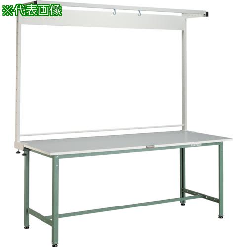 ■TRUSCO 軽荷重作業台(300kg)AE型 1800X900XH1948(全高) ツールハンガー付 グリーン色〔品番:RAE1809THN〕【4672186:0】[法人・事業所限定][直送元][店頭受取不可]｜ホームセンターバロー　店