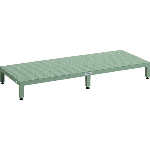 ■TRUSCO 高床用縞鋼板ステップ 1500X600XH190~220〔品番:UFSH1560S〕【4673719:0】[法人・事業所限定][直送元][店頭受取不可]