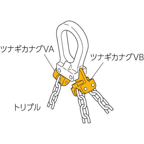 ■キトーチェンスリングカナグ部材(ピンタイプ)ツナギカナグVA基本使用荷重2.0t〔品番:VA2080〕【4692926:0】