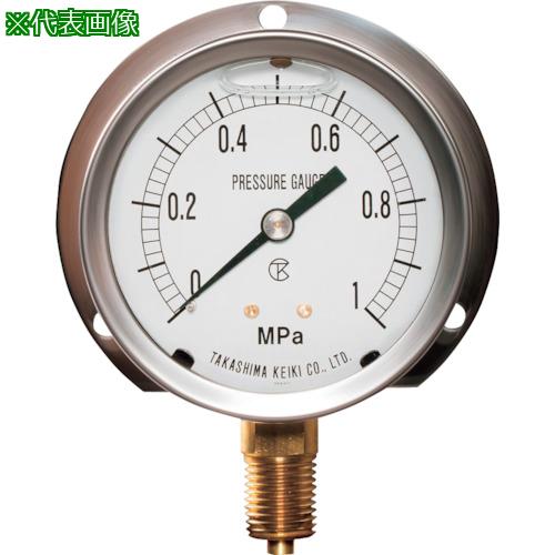 ■高島 グリセリン入圧力計(B枠立型・φ60)圧力レンジ0.0~6MPa R1/4【1314160】〔品番:1314160〕【4697387:0】[店頭受取不可]