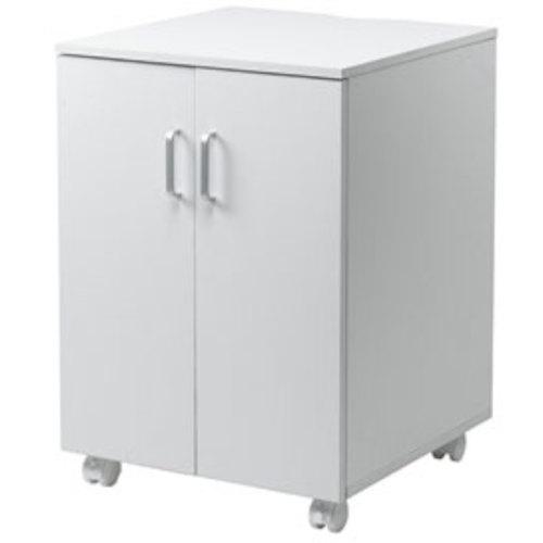 ■SANWA 扉付きプリンタスタンド〔品番:LPS119W〕【4723177:0】[法人・事業所限定][外直送元][店頭受取不可]