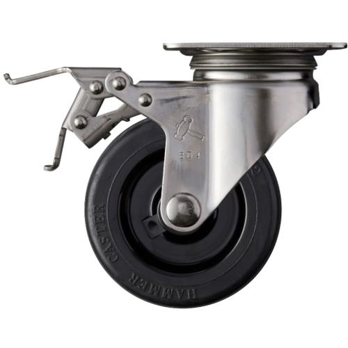 ■ハンマー トータルロック SUS 自在 SP付 ゴム車 100mm〔品番:315SRU100TL〕【4724203:0】[送料別途見積り][掲外取寄][店頭受取不可]