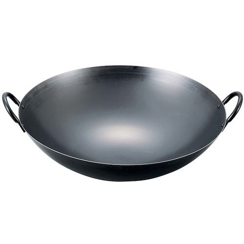■EBM 鉄ブルーテンパー プレス 中華両手鍋 36cm〔品番:2724500〕【4725453:0】[送料別途見積り][掲外取寄][店頭受取不可]