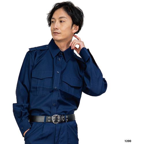 ■岡潮 警備シャツ 1200(春夏秋)ユニセックス 3L〔品番:12003L〕【4761229:0】[送料別途見積り][掲外取寄][店頭受取不可]