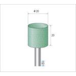 ■ナカニシ グリーンポリッシャー 10本入 円筒型 φ20×20×軸φ6 WA #320〔品番:47573〕【4767721:0】[店頭受取不可]