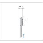 ■ナカニシ ダイヤモンドゴム砥石 3本入 砲弾型 φ4.0×14×軸φ2.34 #2000〔品番:47752〕【4767781:0】[店頭受取不可]