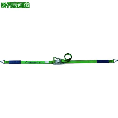 ■allsafe ベルト荷締機 ラチェット式ナローフック仕様(重荷重)〔品番:R5N16〕【4795296:0】[店頭受取不可]