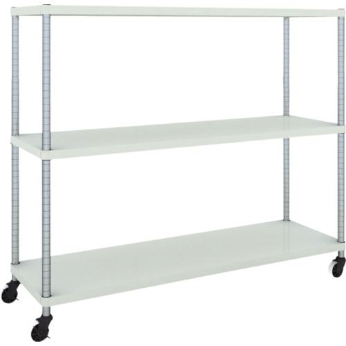 ■TRUSCO スチールラック フェニックスラック 1500X450 3段 U車輪付 W色 抗菌粉体塗装〔品番:PER4543U125W〕【4844882:0】[法人・事業所限定][直送元][店頭受取不可]