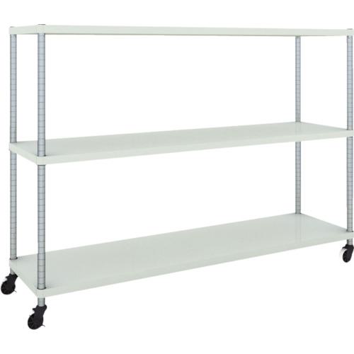 ■TRUSCO スチールラック フェニックスラック 1800X450 3段 U車輪付 W色 抗菌粉体塗装〔品番:PER4643U125W〕【4844963:0】[法人・事業所限定][直送元][店頭受取不可]