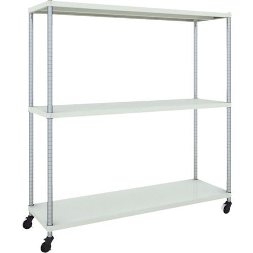 ■TRUSCO スチールラック フェニックスラック 1500X450 3段 U車輪付 W色 抗菌粉体塗装〔品番:PER5543U125W〕【4845129:0】[法人・事業所限定][直送元][店頭受取不可]