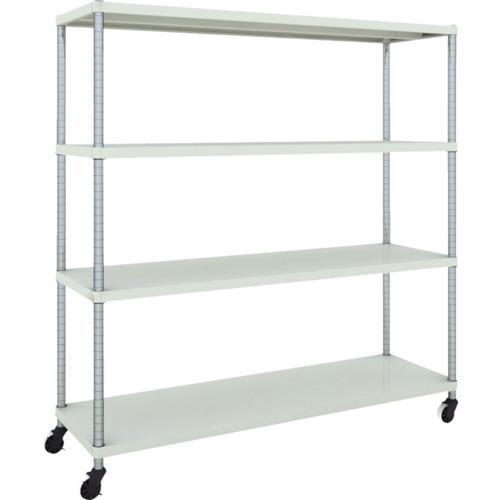 ■TRUSCO スチールラック フェニックスラック 1500X450 4段 U車輪付 W色 抗菌粉体塗装〔品番:PER5544U125W〕【4845145:0】[法人・事業所限定][直送元][店頭受取不可]｜ホームセンターバロー　店