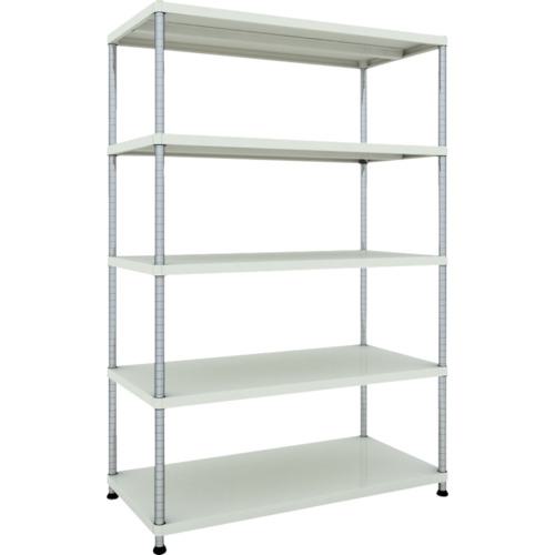 ■TRUSCO スチールラック フェニックスラック 1200X600 5段 W色 抗菌粉体塗装〔品番:PER6465W〕【4845358:0】[法人・事業所限定][直送元][店頭受取不可]｜ホームセンターバロー　店