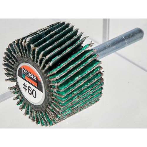 ■TRUSCO 超研削フラップホイール 外径60X幅25X軸径6 #Z40 5個入〔品番:HF6025Z40〕【4846982:0】[店頭受取不可]