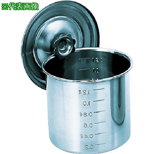 ■TRUSCO ステンレスポット蓋付 180x180 4.5L 手ナシ〔品番:TSH4618〕【4886160:0】[店頭受取不可]