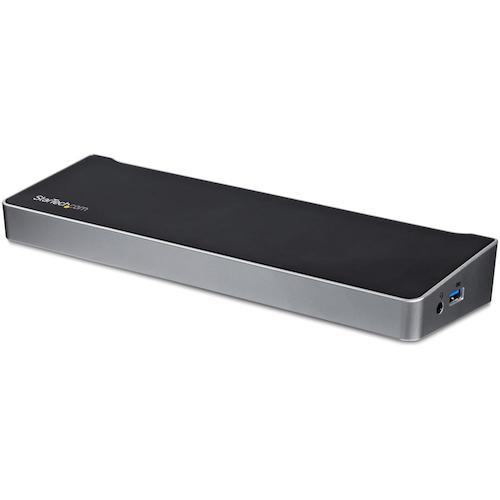 ■StarTech ドック/USB-A/3画面 /4K30Hz 1x HDMI + 2x DP/5x USB/LAN〔品番:USB3DOCKH2DP〕【4892519:0】[法人・事業所限定][外直送元][店頭受取不可]