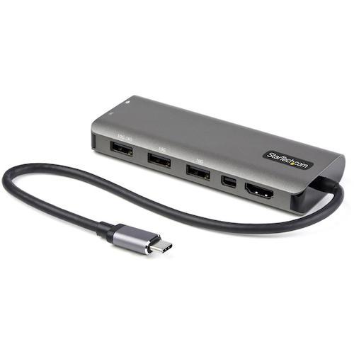 ■StarTech USBマルチハブ/USB-C/HDMI又はmDP/100W PD/4x USB/TB3/4〔品番:DKT31CMDPHPD〕【4892538:0】[法人・事業所限定][外直送元][店頭受取不可]
