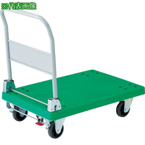 ■TRUSCO 樹脂台車 グランカート 折りたたみ 718X468 ストッパー付〔品番:TP701S〕【4892909:0】[店頭受取不可]