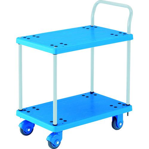 ■TRUSCO 樹脂台車 グランカート サイレント 2段片袖 800X535〔品番:TPX804〕【4893719:0】[法人・事業所限定][直送元][店頭受取不可]